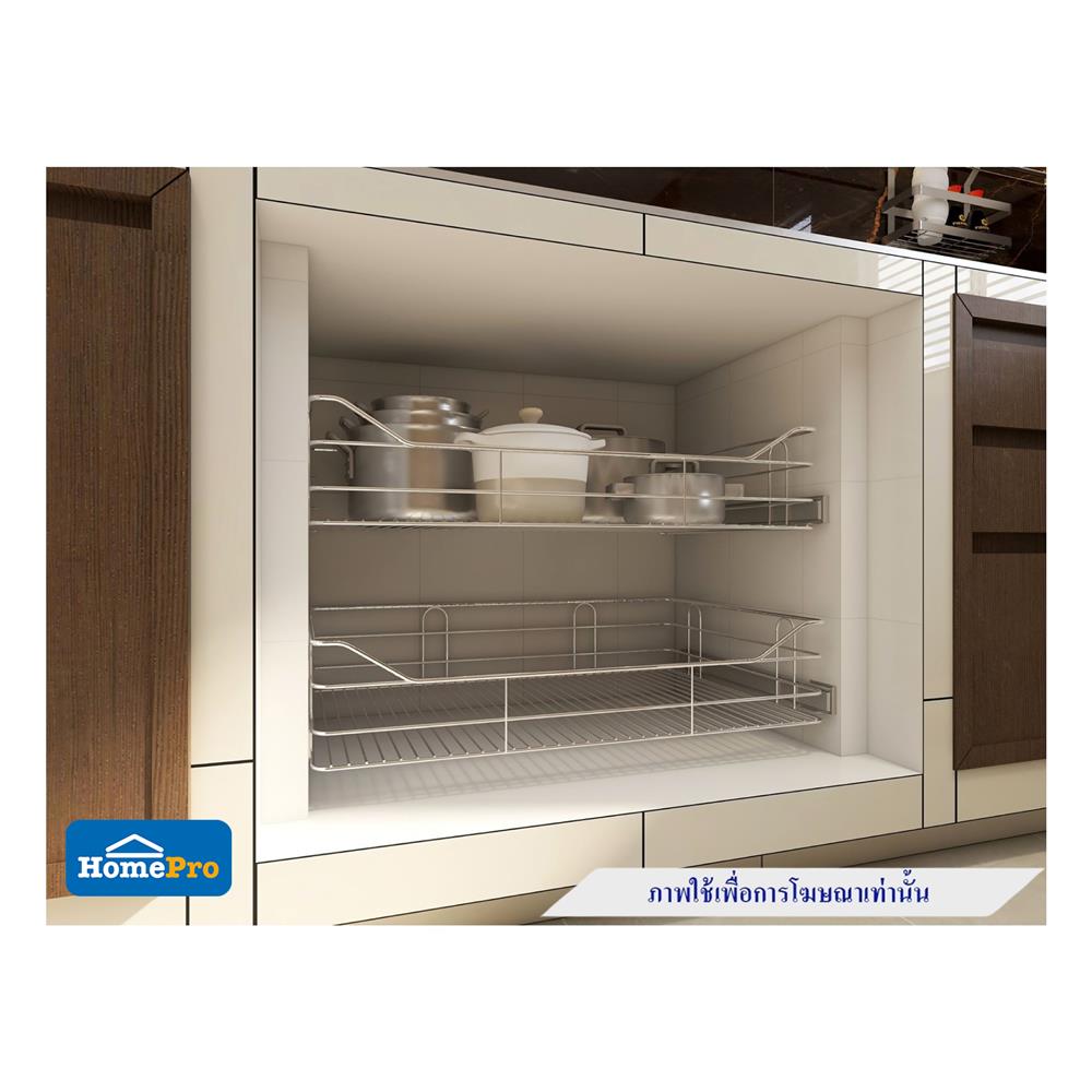 ชั้นวางคว่ำจานและแก้ว BRISK D805 สีเงิน