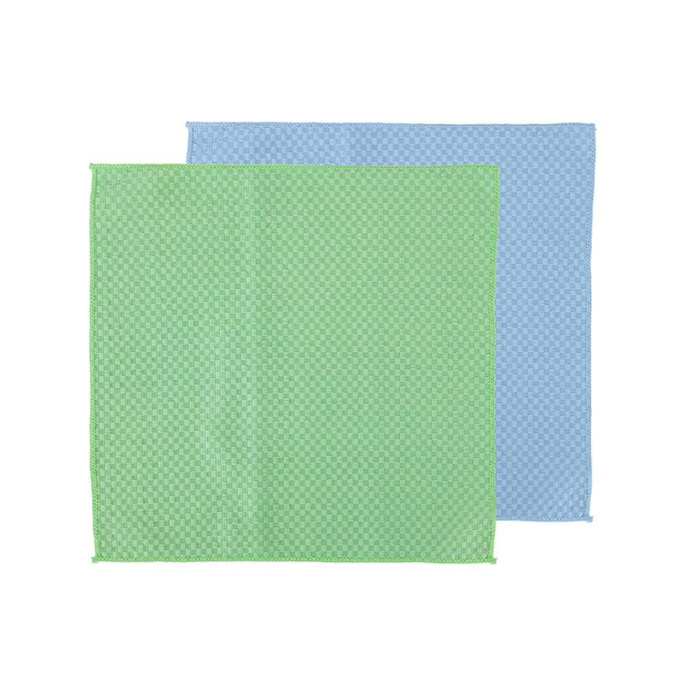 ผ้าไมโครไฟเบอร์ทำความสะอาดอเนกประสงค์  ACCO 30x30cm สีฟ้า/สีเขียว