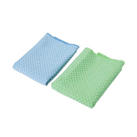 ผ้าไมโครไฟเบอร์ทำความสะอาดอเนกประสงค์  ACCO 30x30cm สีฟ้า/สีเขียว_1