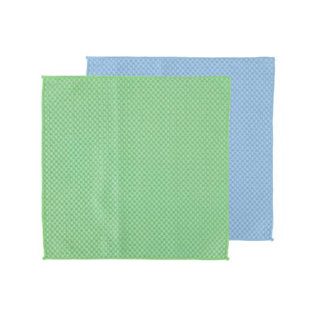 ผ้าไมโครไฟเบอร์ทำความสะอาดอเนกประสงค์  ACCO 30x30cm สีฟ้า/สีเขียว_2