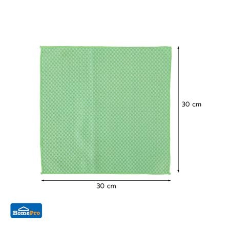 ผ้าไมโครไฟเบอร์ทำความสะอาดอเนกประสงค์  ACCO 30x30cm สีฟ้า/สีเขียว_4