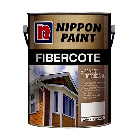 สีทาไม้ฝาไฟเบอร์ซีเมนต์ NIPPON PAINT FIBERCOTE กึ่งเงา 5 ลิตร_0