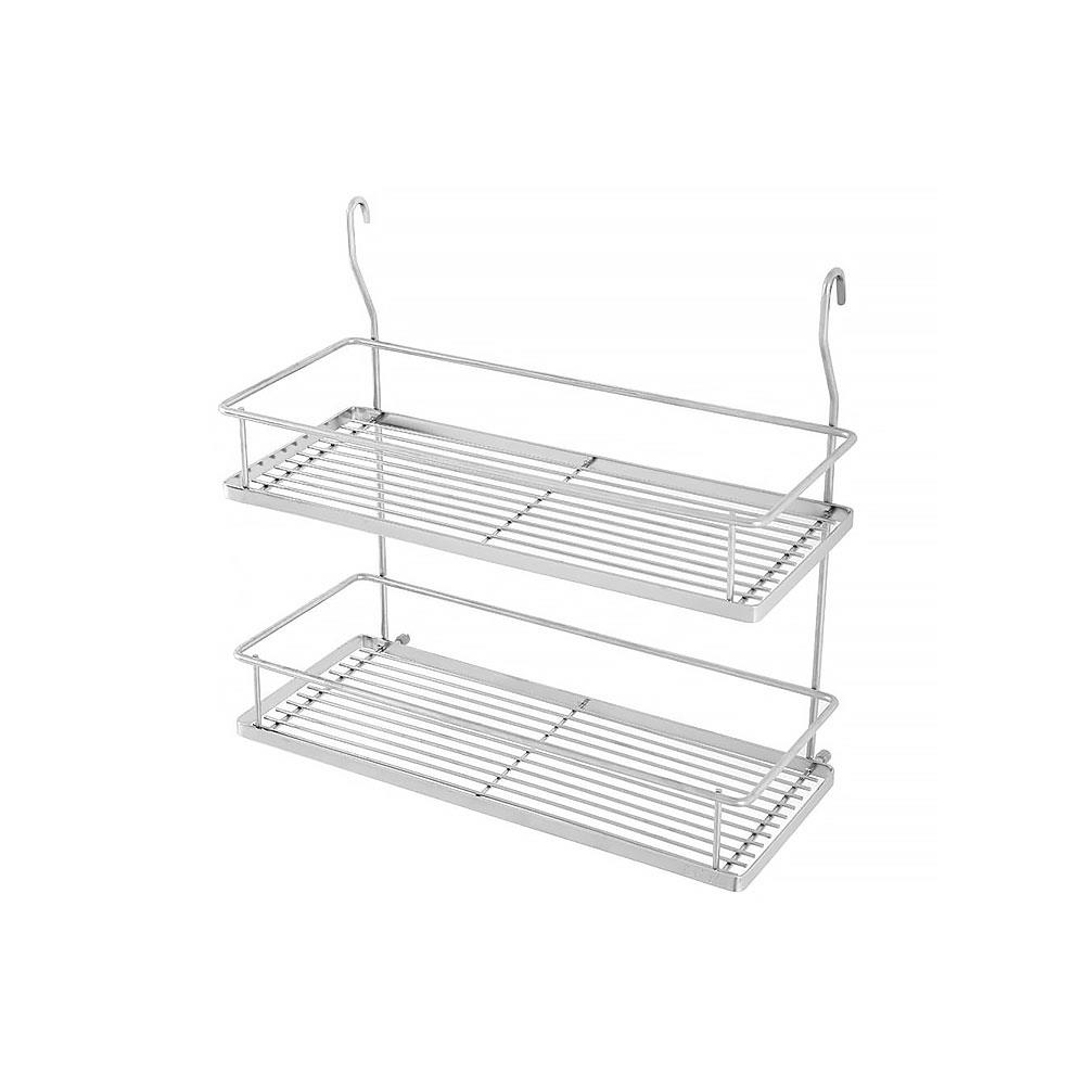 ชุดตะแกรงแขวนสเตนเลส 2 ชั้น BRISK W02 44 ซม.