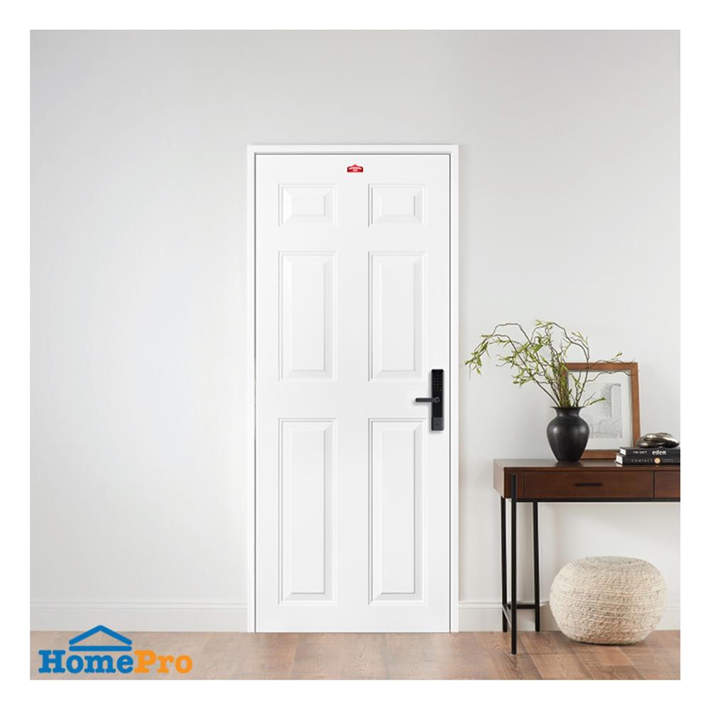 ประตูภายนอกเหล็ก เจาะลูกบิด PROFESSIONAL DOOR A1W 79.2x199.4 ซม. สีขาว
