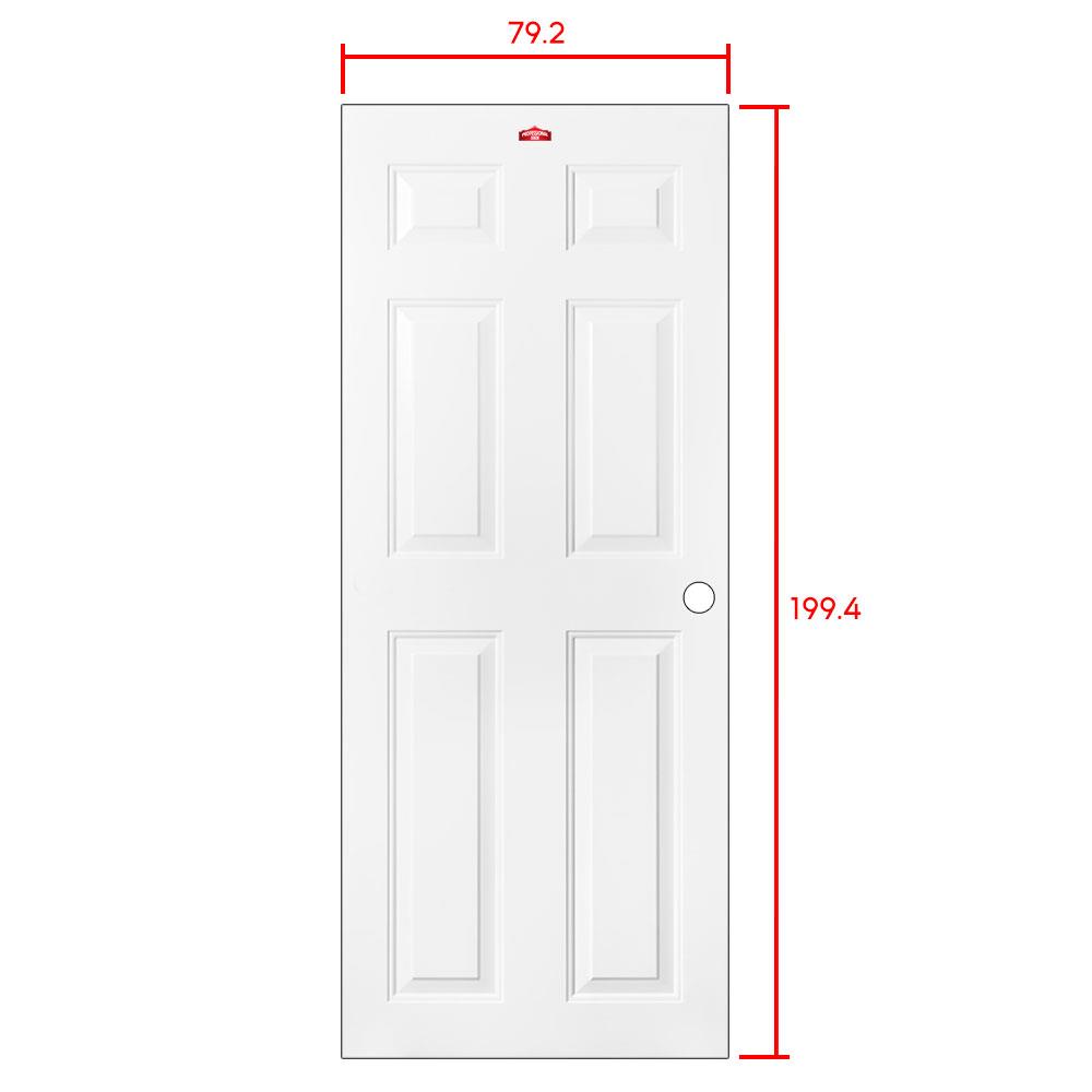 ประตูภายนอกเหล็ก เจาะลูกบิด PROFESSIONAL DOOR A1W 79.2x199.4 ซม. สีขาว