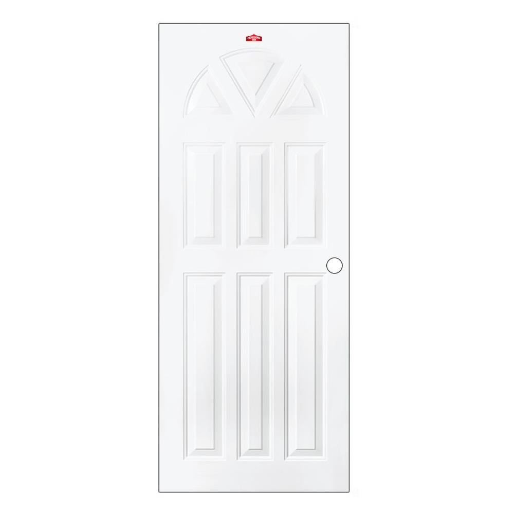 ประตูภายนอกเหล็ก เจาะลูกบิด PROFESSIONAL DOOR B1W 79.2x199.4 ซม. สีขาว