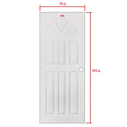 ประตูภายนอกเหล็ก เจาะลูกบิด PROFESSIONAL DOOR B1C 79.2x199.4 ซม. สีครีม_5