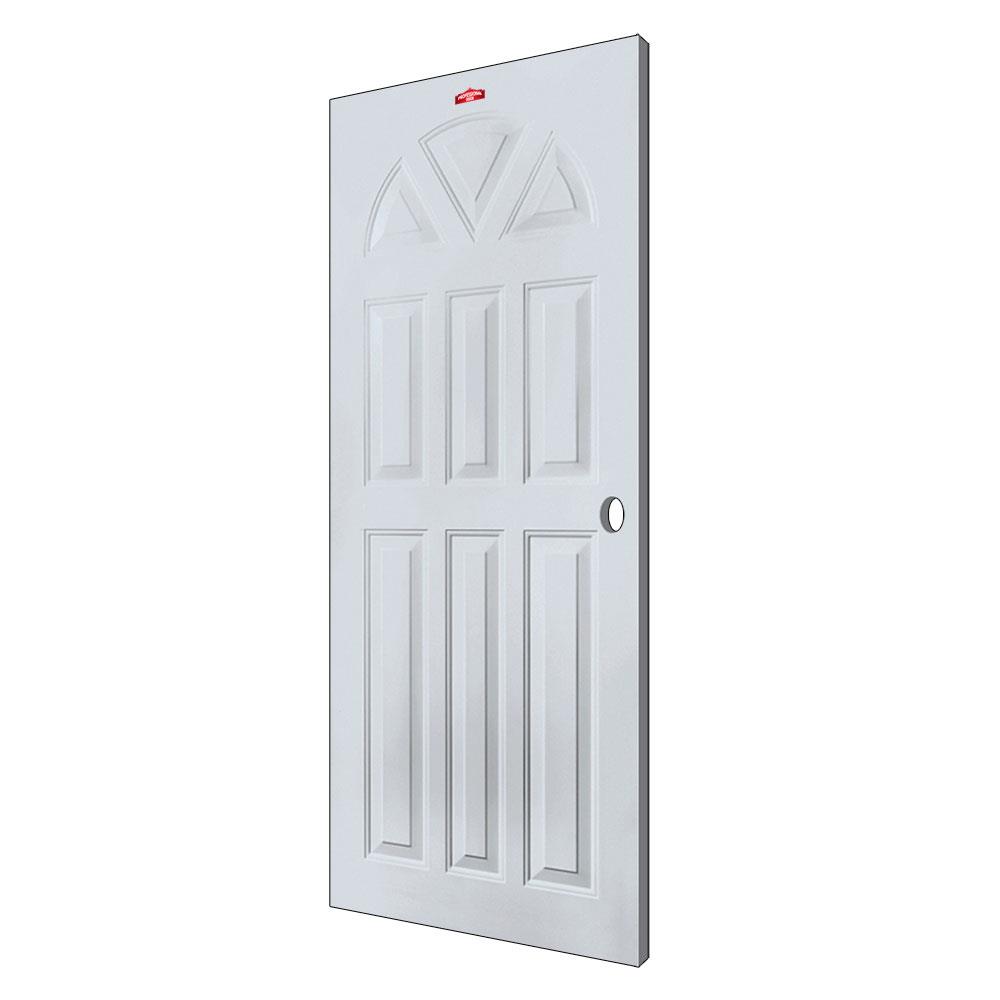 ประตูภายนอกเหล็ก เจาะลูกบิด PROFESSIONAL DOOR B1G 79.2x199.4 ซม. สีเทา