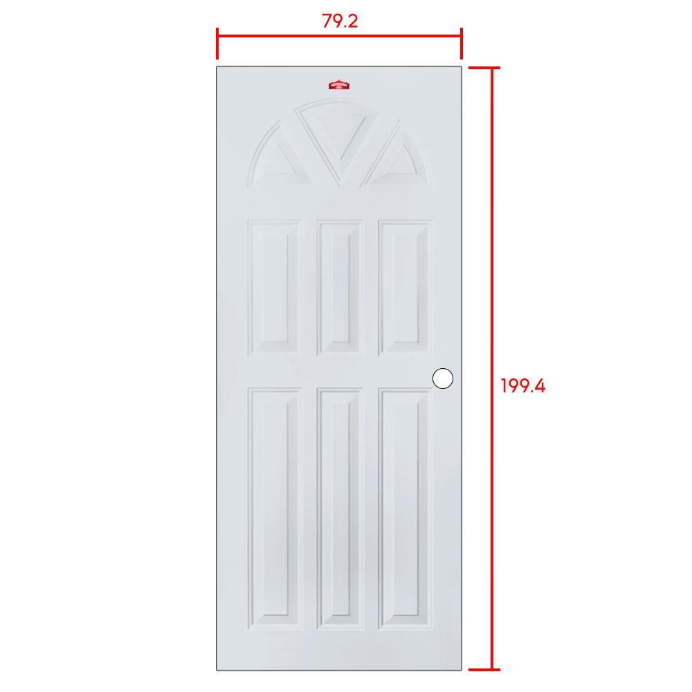 ประตูภายนอกเหล็ก เจาะลูกบิด PROFESSIONAL DOOR B1G 79.2x199.4 ซม. สีเทา