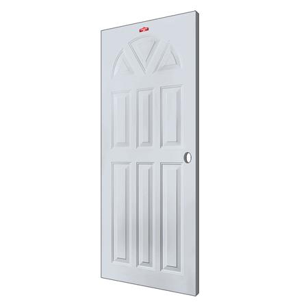 ประตูภายนอกเหล็ก เจาะลูกบิด PROFESSIONAL DOOR B1G 79.2x199.4 ซม. สีเทา_1