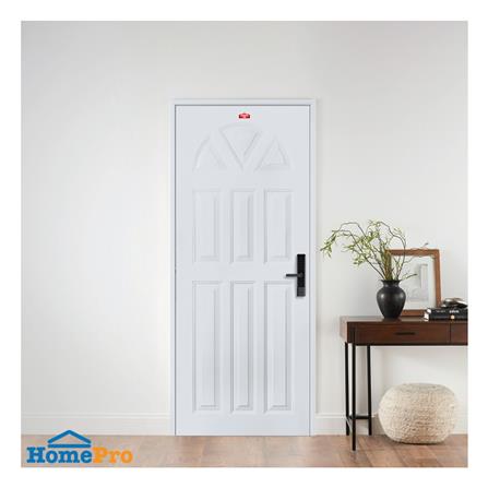 ประตูภายนอกเหล็ก เจาะลูกบิด PROFESSIONAL DOOR B1G 79.2x199.4 ซม. สีเทา_2