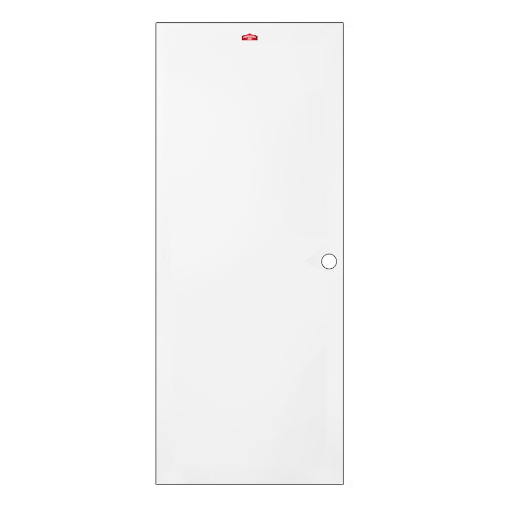 ประตูภายนอกเหล็ก เจาะลูกบิด PROFESSIONAL DOOR D1W 79.2x199.4 ซม. สีขาว