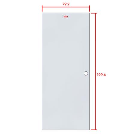 ประตูภายนอกเหล็ก เจาะลูกบิด PROFESSIONAL DOOR D1G 79.2x199.4 ซม. สีเทา_4