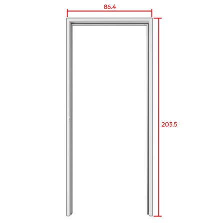วงกบประตูเหล็ก PROFESSIONAL DOOR FR1RC 86.4x203.5 ซม. สีครีม_5