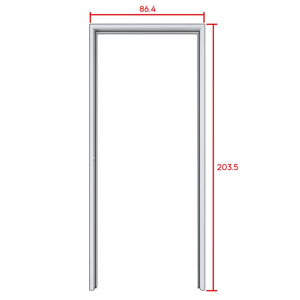 วงกบประตูเหล็ก PROFESSIONAL DOOR FR1RG 86.4x203.5 ซม. สีเทา