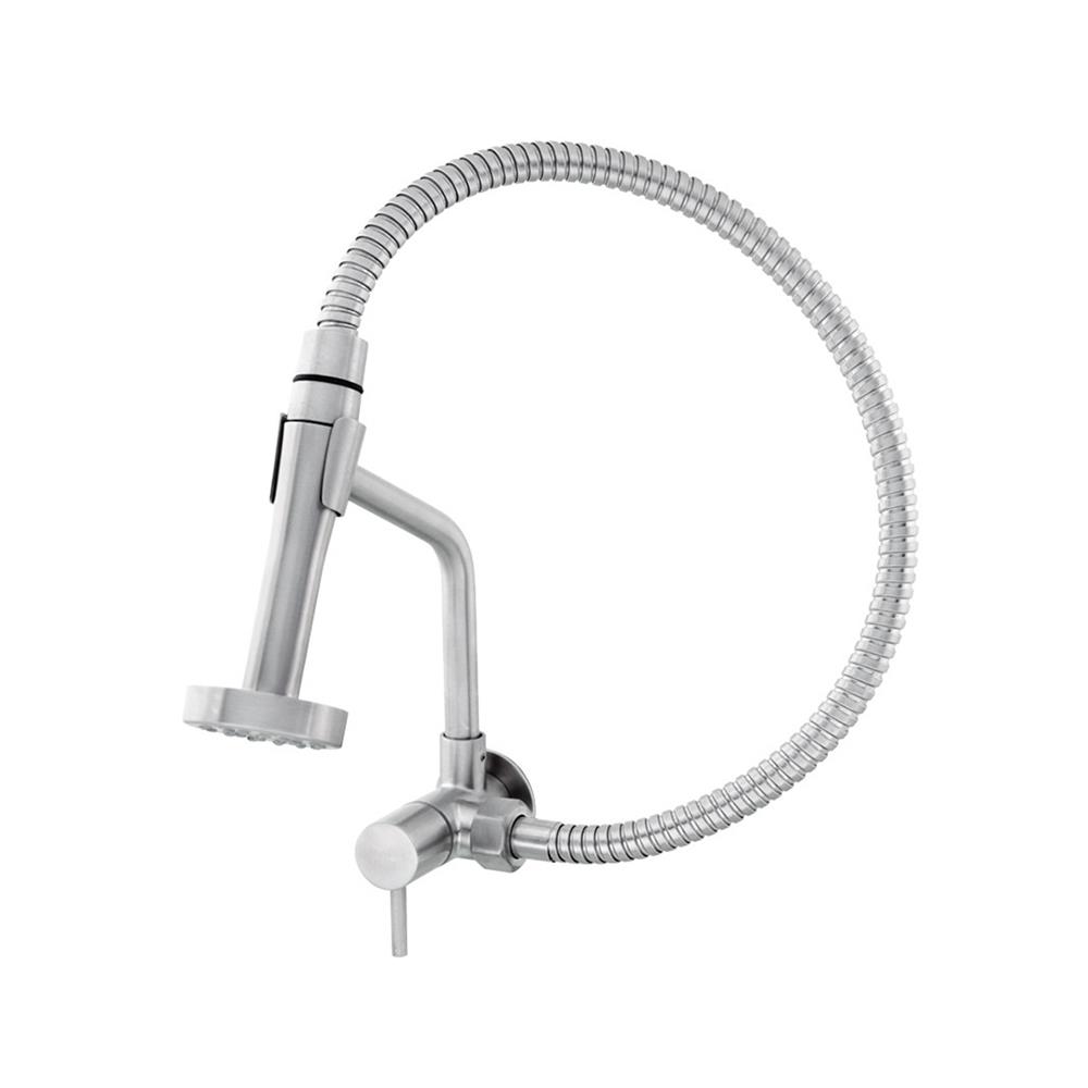 ก๊อกซิงค์เดี่ยวผนัง WS WS-0436 สีเงิน