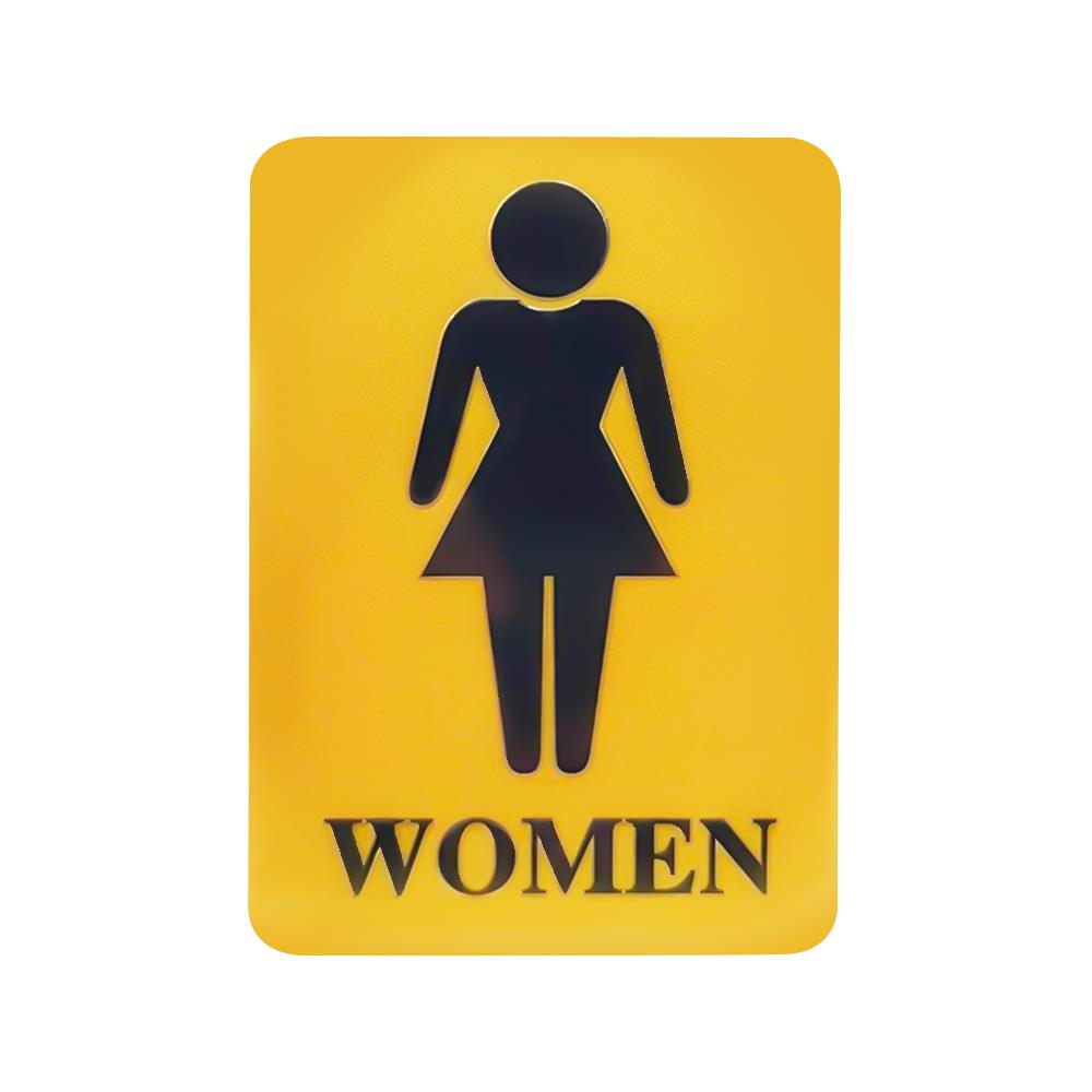 ป้ายห้องน้ำหญิง FUTURE SIGN สีทอง/ดำ