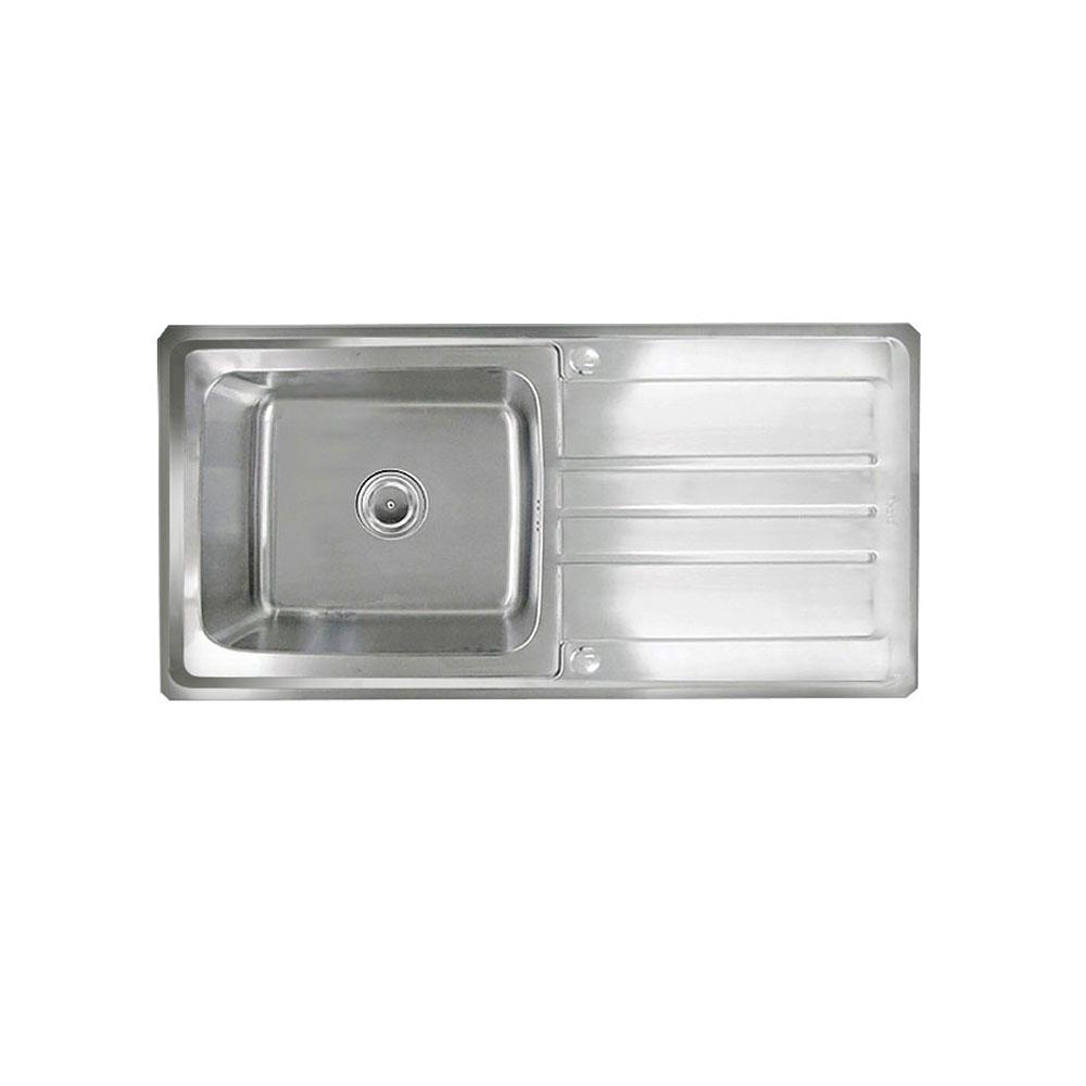 ซิงค์ฝัง 1หลุม 1ที่พักขวา TECNOSTAR 11100 ST สเตนเลส