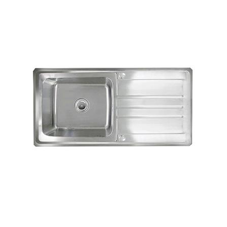 ซิงค์ฝัง 1หลุม 1ที่พักขวา TECNOSTAR 11100 ST สเตนเลส