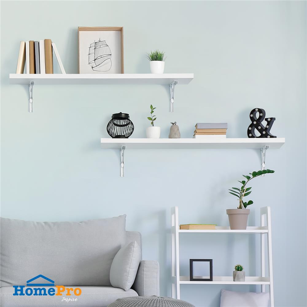 แผ่นชั้นไม้เมลามีน STACKO 80x30x1.6 ซม. สีขาว