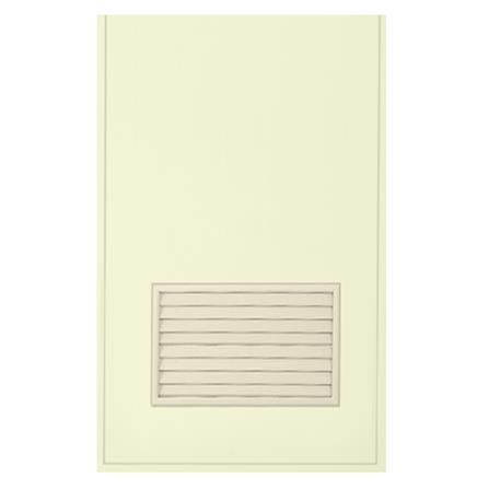 ประตู PVC เกล็ดล่างพร้อมวงกบ ASIA 70X180 ซม. สีครีม ไม่เจาะ_2