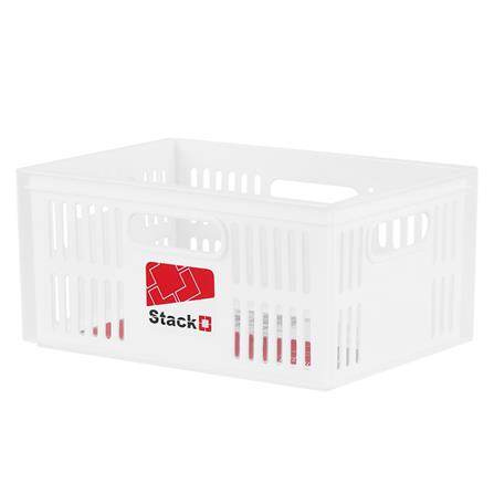 STACKABLE STORAGE BOX STACKO DT-21 S 28X19.8X13.3CM WHITE_0