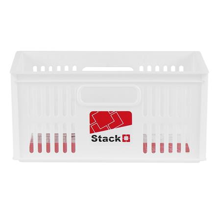 STACKABLE STORAGE BOX STACKO DT-21 S 28X19.8X13.3CM WHITE_1