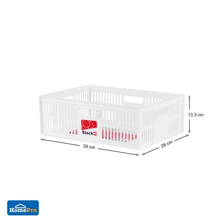 กล่องซ้อนได้ STACKO DT-31 M 39x28x13.3 ซม. สีขาว_4