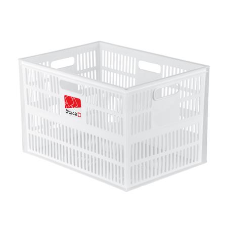 กล่องซ้อนได้ STACKO DT-38 L 39x28x25 ซม. สีขาว