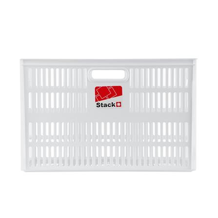 กล่องซ้อนได้ STACKO DT-38 L 39x28x25 ซม. สีขาว_2