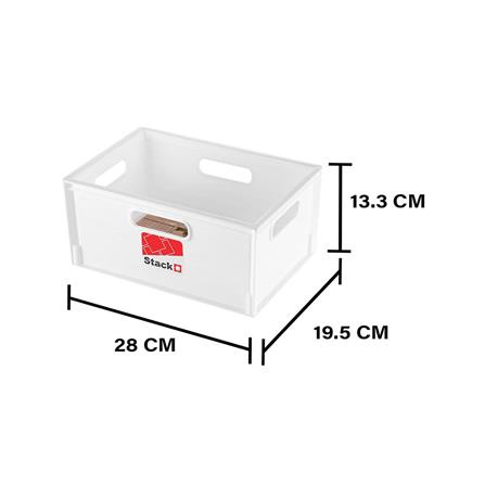 กล่องซ้อนได้ STACKO UT-21 S 28x19.5x13.3 ซม. สีขาว_5