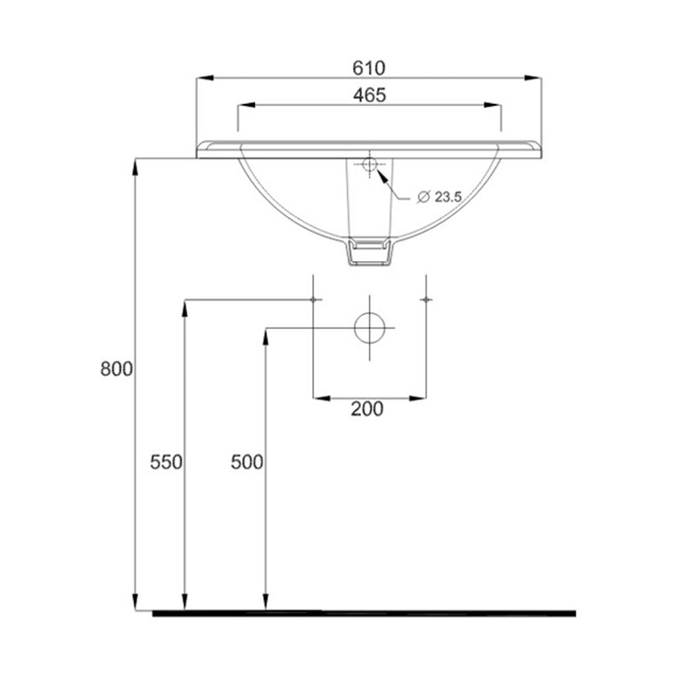 อ่างล้างหน้าฝังเคาน์เตอร์ STAR S-4346 สีขาว