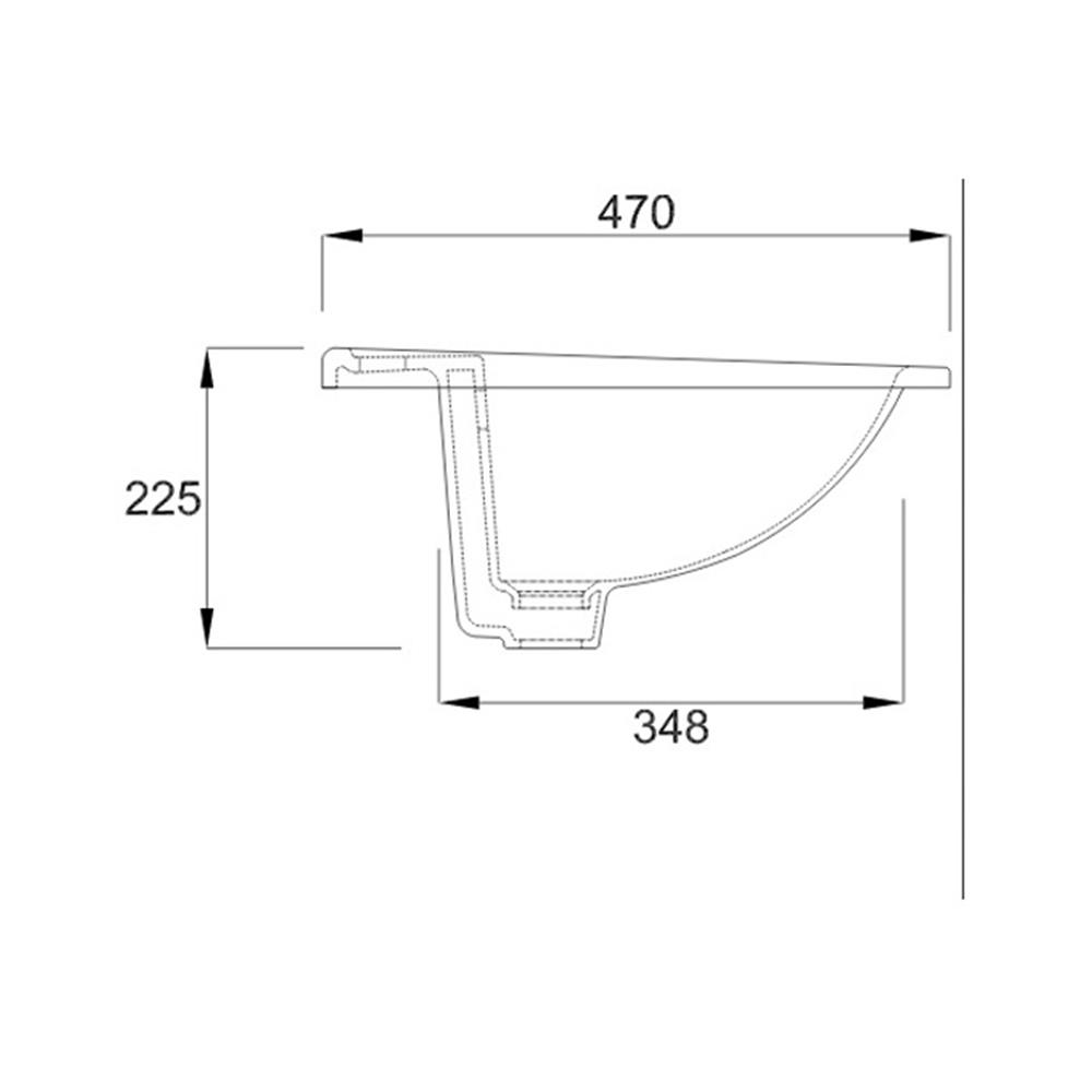 อ่างล้างหน้าฝังเคาน์เตอร์ STAR S-4346 สีขาว