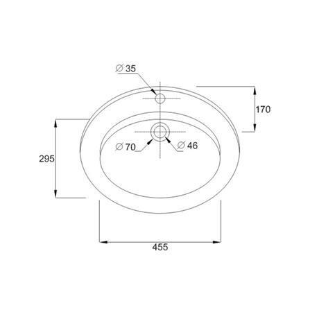 อ่างล้างหน้าฝังเคาน์เตอร์ STAR S-4346 สีขาว_2
