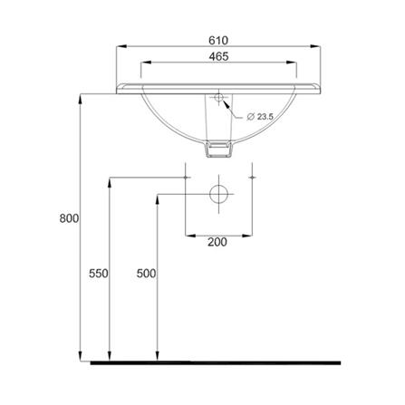 อ่างล้างหน้าฝังเคาน์เตอร์ STAR S-4346 สีขาว_1