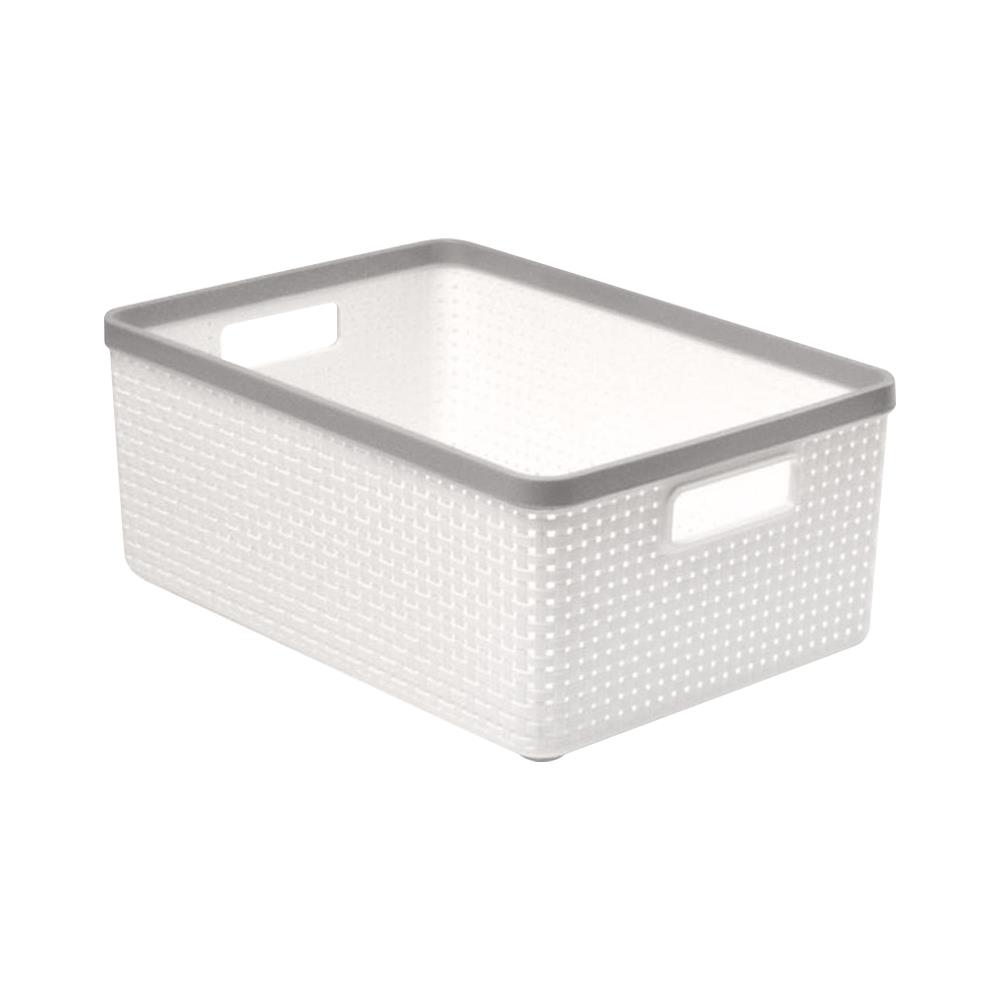 ตะกร้าผ้าเหลี่ยม IN SPACE HH-1090(S) ขาว