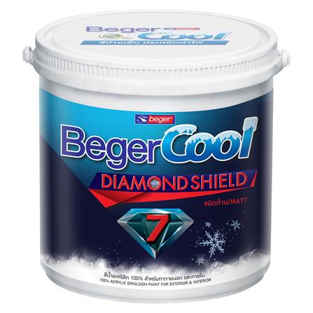 สีน้ำทาภายนอก BEGER CoolDiamond7 BASE A เนียน 3.5 ลิตร_0