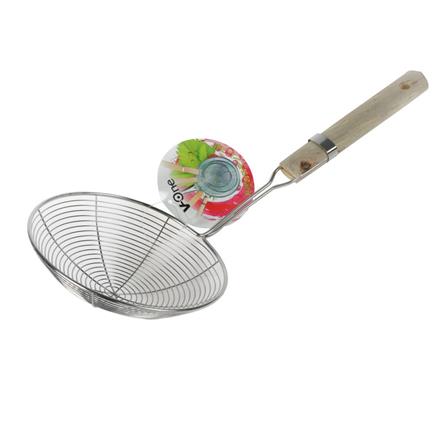 กระชอนสเตนเลส 15cm V-ONE ด้ามไม้_1