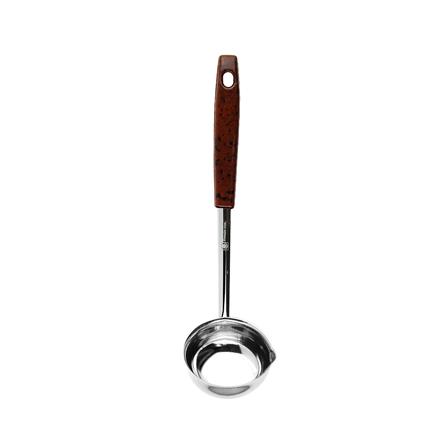 กระบวยสเตนเลส 27 ซม. ตราสมอ ด้ามน้ำตาล_0