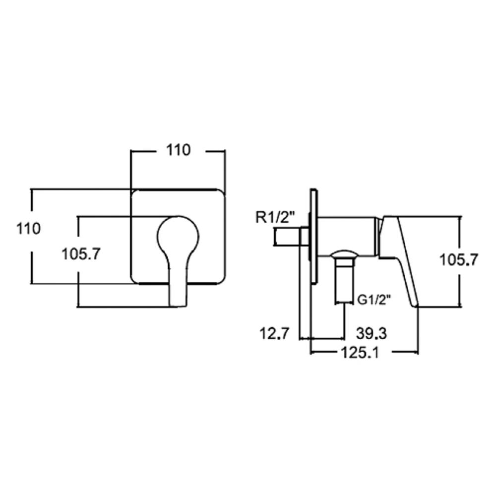 วาล์วฝักบัว 1 ทาง AMERICAN STANDARD A-3926-10