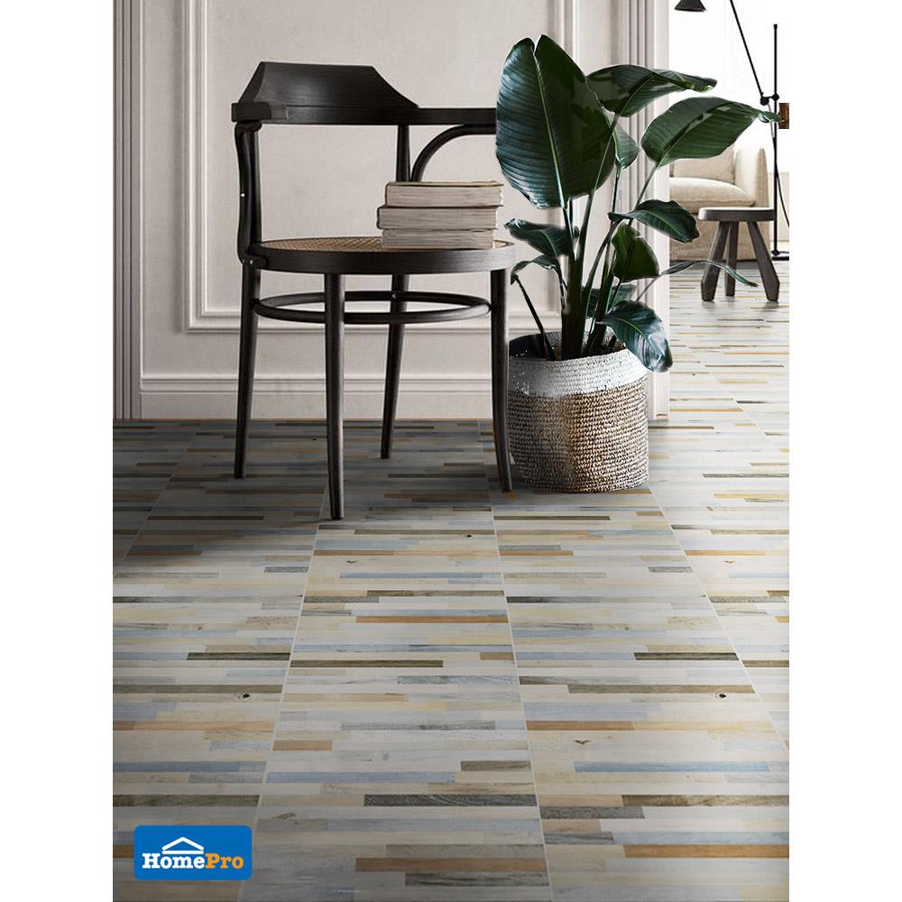 กระเบื้องพื้น 16x16 นิ้ว สไตรปพ์ วู๊ด ฟ้า PM 0.96M2