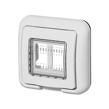 กล่องกันน้ำแบบฝัง 2 ช่อง BTICINO 25602 สีเทา