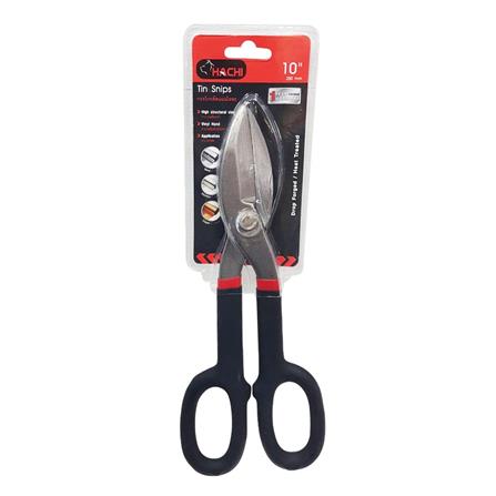 กรรไกรตัดแผ่นโลหะ HACHI 10 นิ้ว สีดำ-แดง_1