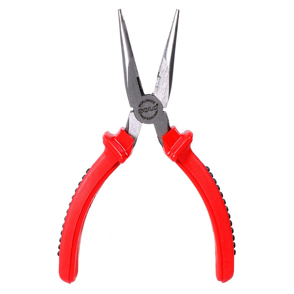 คีมปากแหลม SOLO 6 นิ้ว สีดำ-แดง