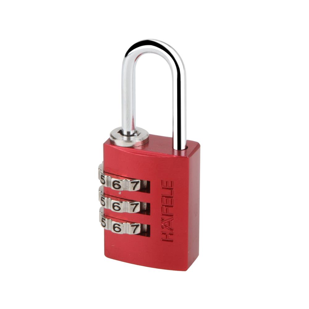 กุญแจรหัส&nbsp;ABUS HAFELE 482.01.855 20 มม. สีแดง