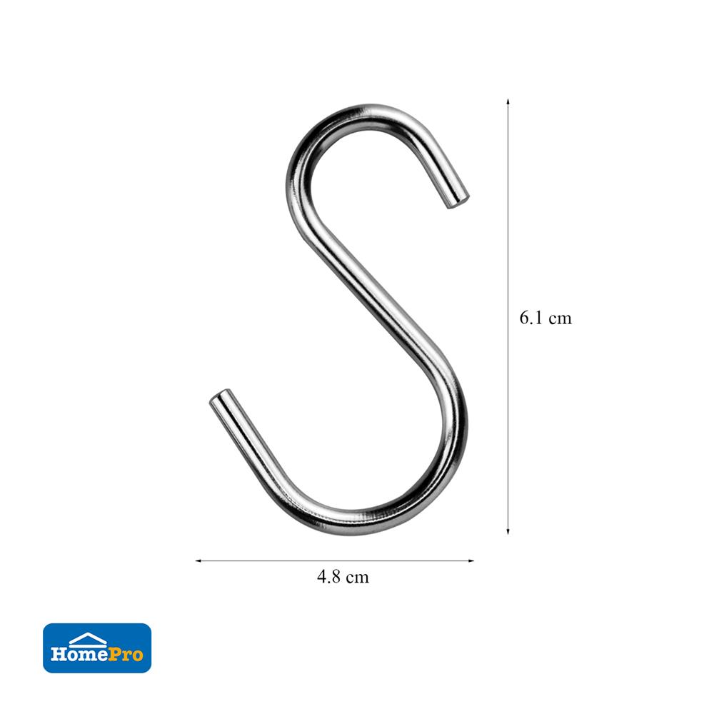 ตะขอตัวเอส SS304  คู่ PARNO 25 มม.