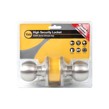 ลูกบิดประตู หัวกลม YALE VCA5227DUS32D สีสเตนเลส_1