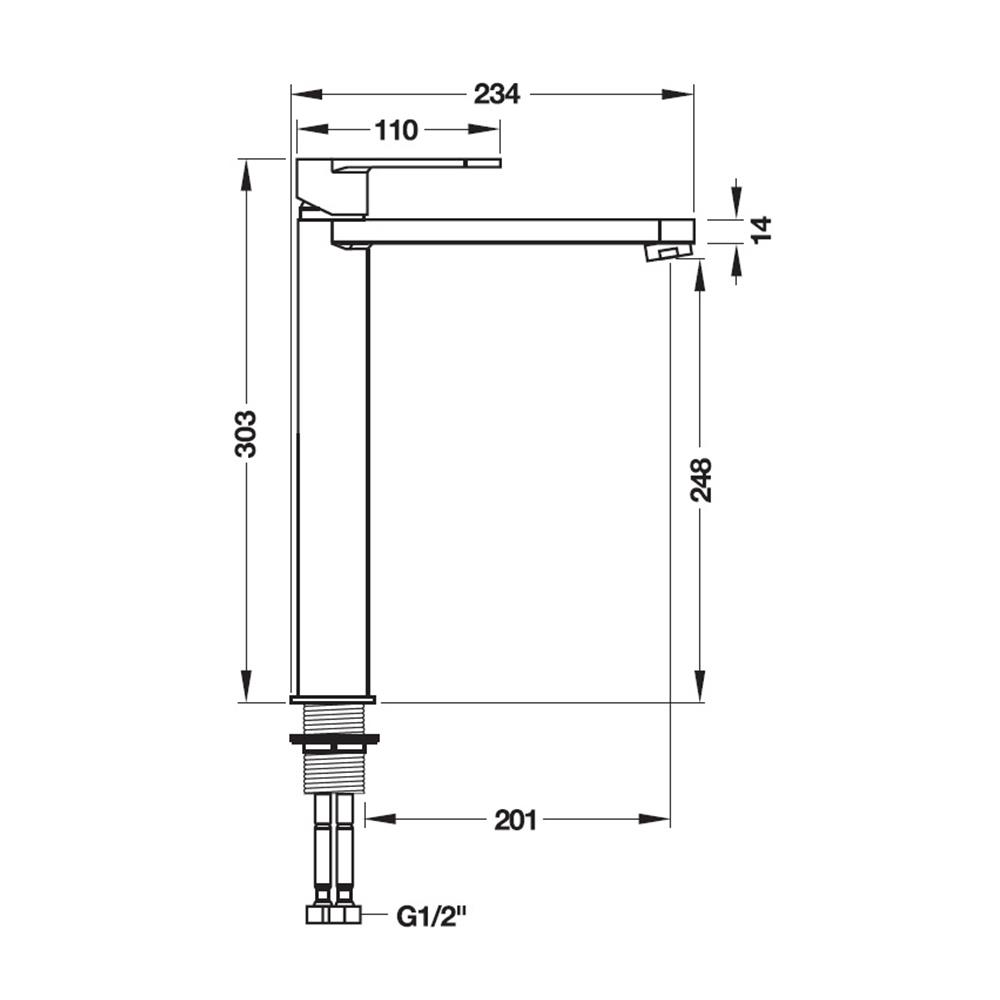 ก๊อกอ่างล้างหน้าผสม HAFELE 495.61.007 สีโครม