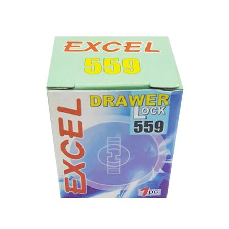 กุญแจล็อกลิ้นชัก EXCEL 559 สีนิกเกิล 1 ชุด_1