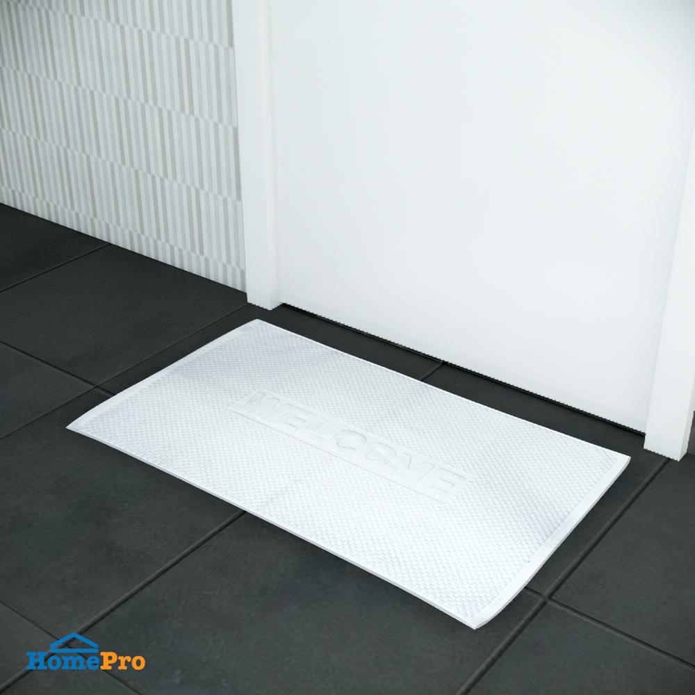 พรมขนหนู HOME LIVING STYLE WELCOME 17X28 นิ้ว สีขาว